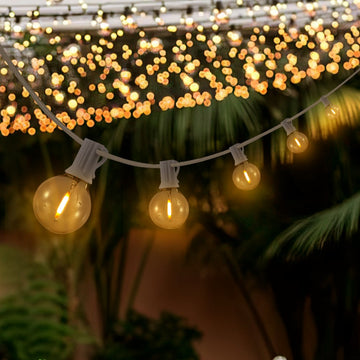 Indoor/Outdoor 25 ft. Contemporary Rustic Incandescent G40 Bistro Globe Bulb String Lights